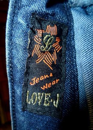 Довгі шорти джинсові бриджі only love jeans щільний бавовна,вінтаж9 фото