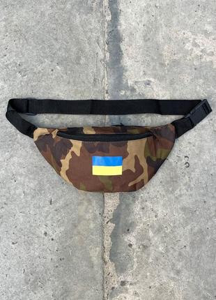 Бананка пісочного камуфляжу з прапором україни. артикул: 11-0148