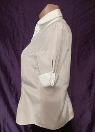 Блуза двоколірна,шовкова4 фото