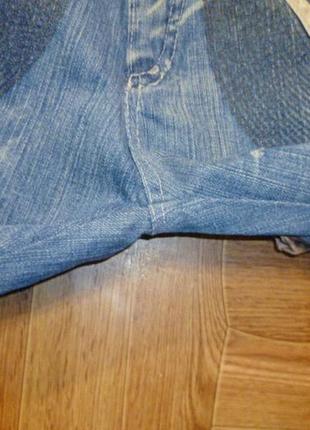 Интересные джинсовые бриджи zevz с цепочкой,винтаж,не тянутся7 фото