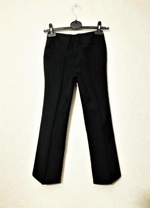 Primark брендовые брюки чёрные повседневные штаны школьные со стрелками штани на девочку 7-8лет7 фото