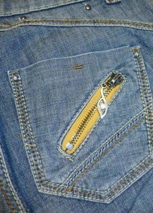 Довгі шорти джинсові forcalun jeans з жовтими блискавками,річний коттон6 фото