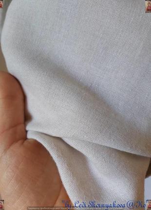 Обалденная чоловіча сорочка зі 100%льону з вишивкою, з кишенями в кольорі беж, розмір хл7 фото