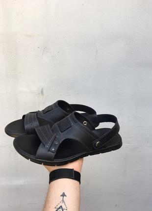 Мужские сандали кожаные летние черные andante розмір 40 fv_002346