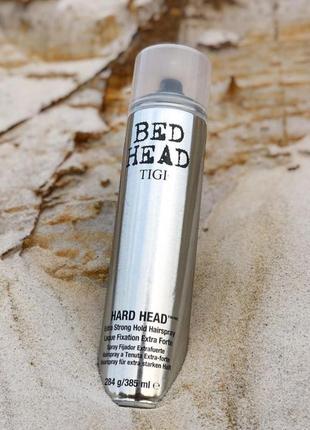 Лак для волосся дуже сильної фіксації tigi bed hard head hair spray2 фото