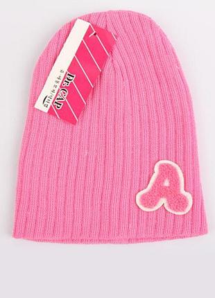 Шапка дитяча dr. cap однотонна рожева акрил 44/50