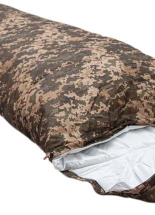 Летний спальный мешок, спальник +15с ukr military vnd, украина пиксель 210х75 см