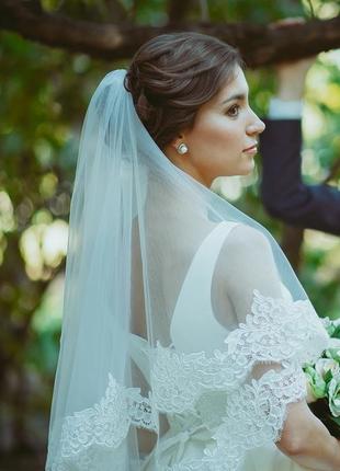 Весільна дизайнерська сукня колір айворі р. хс-з атлас3 фото