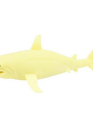 Антистресс-тянучка "акула", желтая