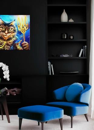 Постер интерьерный котик украинский нептун ©маріанна пащук, картина на стену