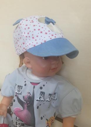Летняя шапочка панама кепка для девочки от 6 месяцев до1,5 года5 фото