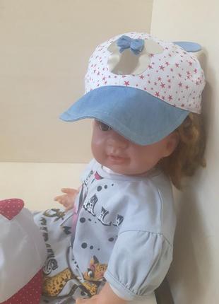Летняя шапочка панама кепка для девочки от 6 месяцев до1,5 года7 фото