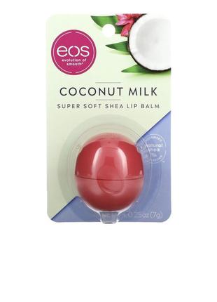 ♥️легендарний бальзам для губ eos 🌴з олією ши, кокосове молоко🥥1 фото