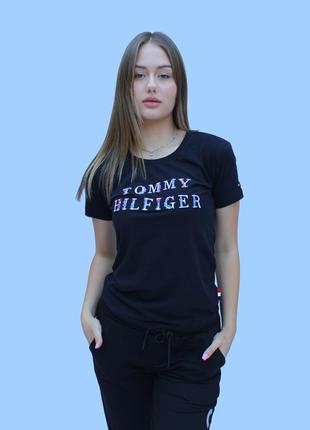 Футболка женская tommy hilfiger kb 2881 black xl3 фото