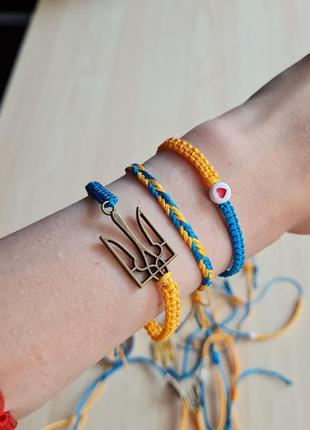 Чоловічі патріотические браслети. герб, тризуб, тризубец, слава україні