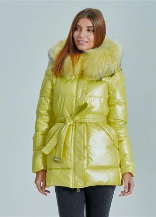 Зимова куртка zlly з натуральним хутром  xxl (50-й)10 фото