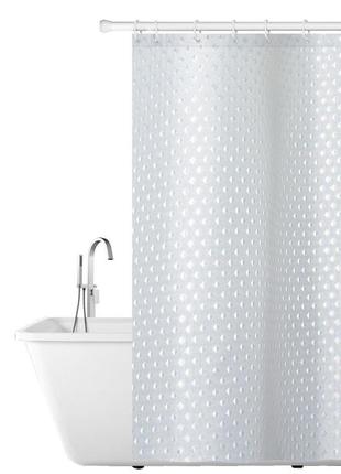 Штора для ванной тканевая shower curtain белая 180x180 см2 фото