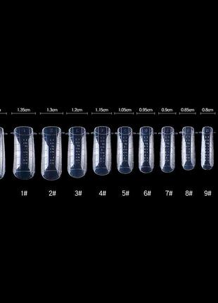 Верхние формы стилет, овал, миндаль, балерина, квадрат для наращивания ногтей полигелем - типсы8 фото