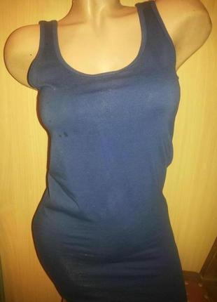 Платье-майка синее alcott xs