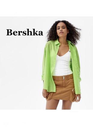 Женская over size рубашка bershka1 фото