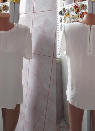 Біла шифонова футболка фірми "папайя". розмір l