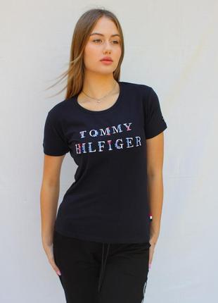 Футболка женская tommy hilfiger kb 2881 dark blue s