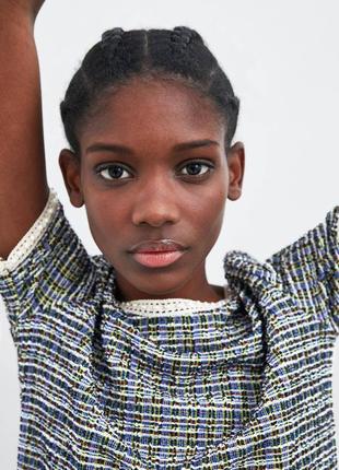 Zara жакардовий топ футболка з нових колекцій /6020/