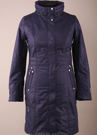 Женская демисезонная длинная куртка плащ больших размеров mishele 48, 56 розмір осінь весна