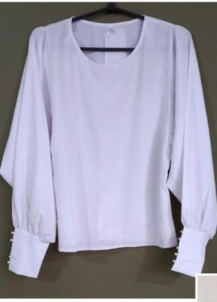 Розпродаж блуза сніжного софту пишний рукав наявність розмірів та кольорів будь-ласка уточнюйте пере