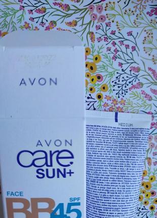 Avon care sun+ shine control sun cream вв spf 45 сонцезахисний матувальний крем2 фото