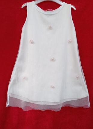 Фатиновое летнее белое платье плаття сукня