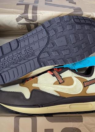 Кроссовки nike air max 1 travis scott cactus jack baroque brown