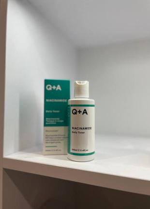 Зволожувальний тонер для обличчя q+a niacinamide daily toner 100ml