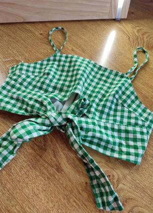 Топ в клітинку на зав'язках glamorous petite