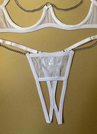 Комплект жіночої нижньої білизни, еротична нижня білизна, білизна з відкритим доступом4 фото