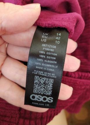 Бордовая вельветовая мини юбка asos7 фото