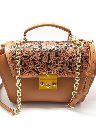 Сумка жіноча з натуральної шкіри.