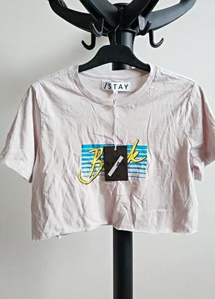 Женская укороченная футболка  stay швеция оригинал