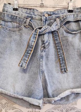 Джинсові шорти  широкі джинсовые стильные шорты