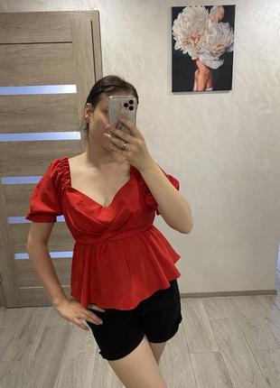 Червона блуза1 фото