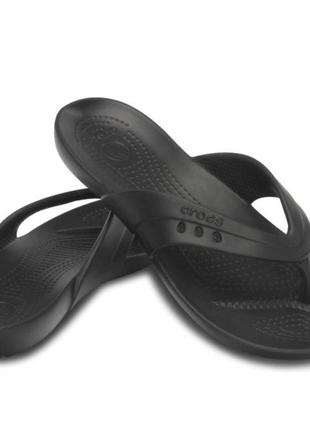 Жіночі в'єтнамки шльопанці crocs чорні kadee flip-flop 14177 espresso