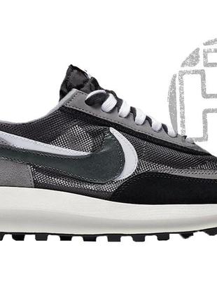 Мужские кроссовки nike ld waffle sacai black/white bv0073-001