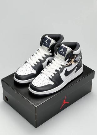 Кроссовки мужские nike air jordan 1 high синие кросівки чоловічі найк аир джордан сині кроссы