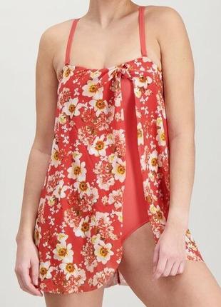 Шикарный сдельный слитный купальник платье в цветочный принт tu 🌺👙 🌺1 фото