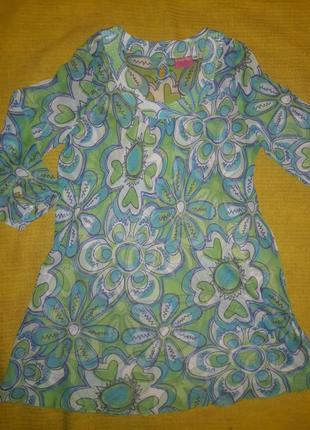 Блуза-туніка шовк europe kids розмір s