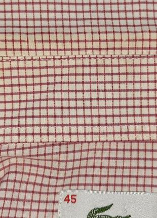 Винтажная мужская рубашка с коротким рукавом lacoste vintage5 фото