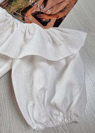 Платье льняное   короткое h&m 7