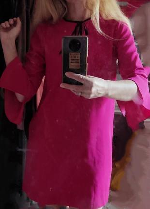 Яскраве плаття кольору маджента фуксія zara2 фото