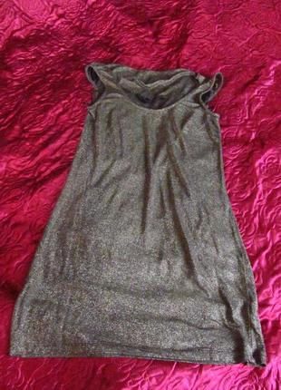 Шикарна подовжена футболка з люрексом