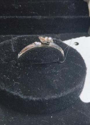 Серебрянное кольцо пандора птичка 🐦 на ветке серебро 9254 фото
